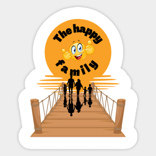 The happy family Sticker